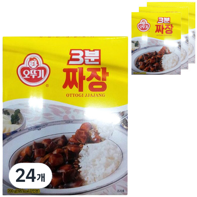 오뚜기3분 짜장, 200g, 24개