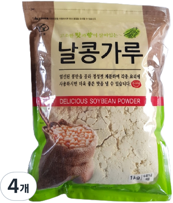 금하푸드2 절구표 날콩가루, 1kg, 4개