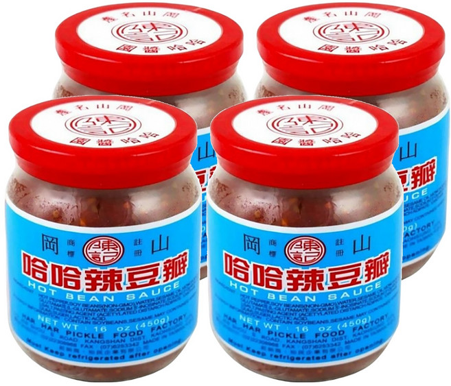 陳記 岡山 哈哈辣豆瓣, 450g, 4罐