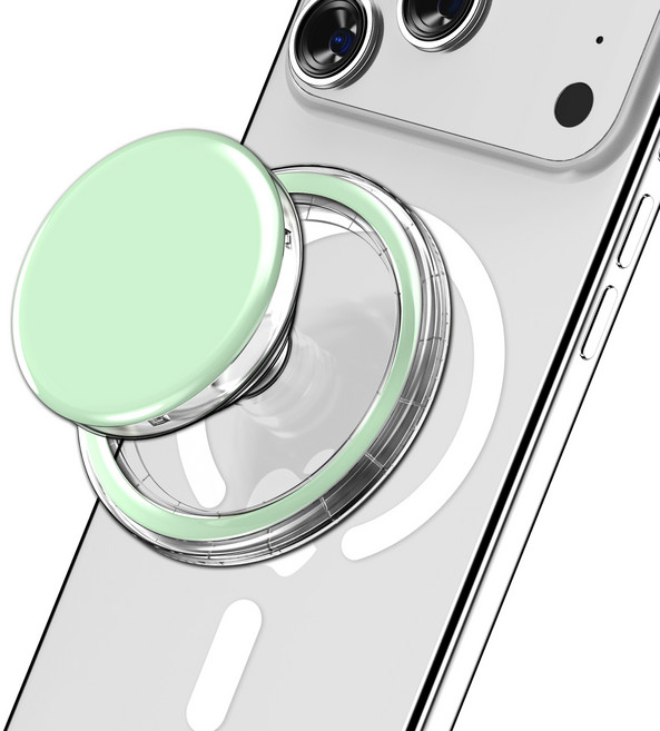 케이맥스 맥세이프 스마트톡 그립 홀더 휴대폰 거치대, 애플그린, 1개