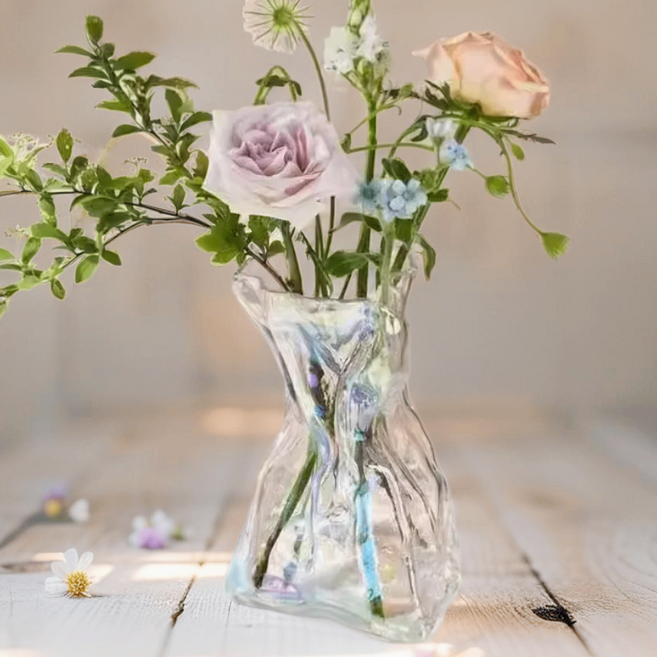인테리어 유리 꽃병, 투명