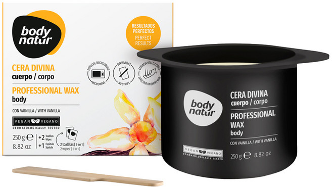 바디네이처 바디 위드 바닐라 프로페셔널 왁스 팔/다리용, 250g, 1개