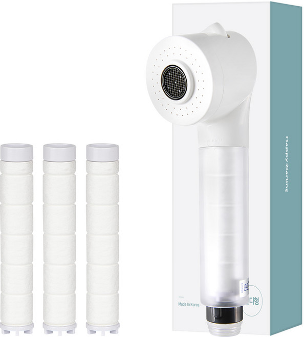 해피달링 싱크대 필터 헤드 핸디형 + 리필필터 3p + 어댑터 6종 세트 JWK-202, 1세트