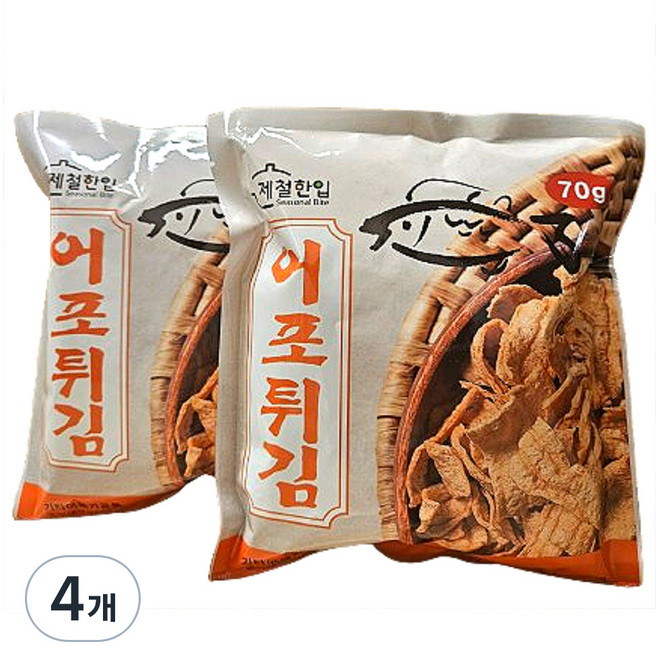 제철한입 어포튀김, 70g, 4개