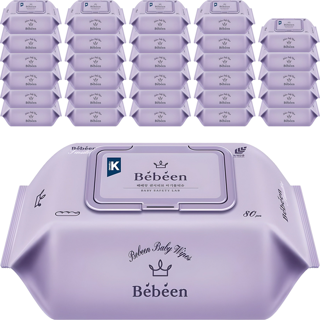 베베앙 센시티브 유아물티슈 캡형, 60g, 80매, 50개