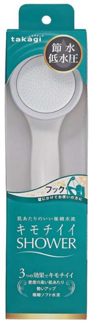 takagi 日本淨水Shower蓮蓬頭 加壓省水款, 1個, 白色