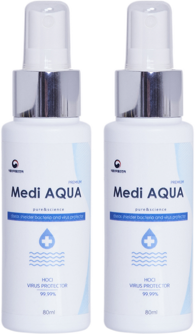 메디아쿠아 살균 소독제, 80ml, 2개