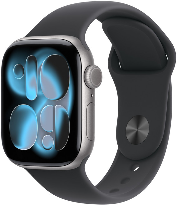 Apple 2025 애플워치 시리즈 11, 스페이스 그레이, 42mm, GPS+Cellular, 알루미늄,스페이스 그레이/블랙 스포츠 밴드, S/M