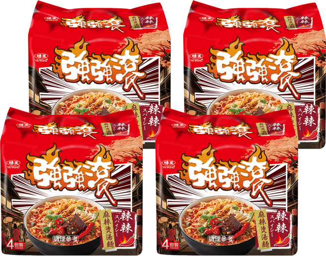 味王 強強滾 辣辣麻辣燙湯麵 88g, 16包