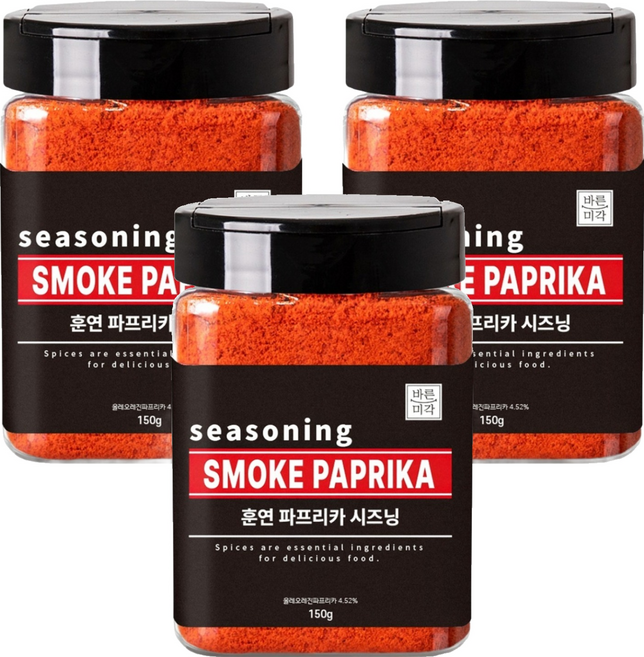 바른미각 훈연 파프리카 시즈닝, 150g, 3개