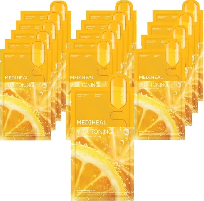 메디힐 비타 토닝 에센스 마스크팩 20ml, 1개입, 15개 - 쿠팡