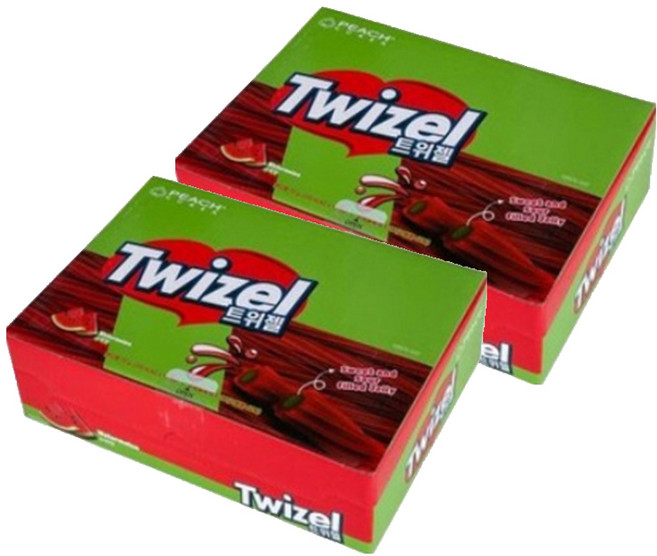 twizel 夾心螺旋形長條軟糖 西瓜口味, 70g, 24包
