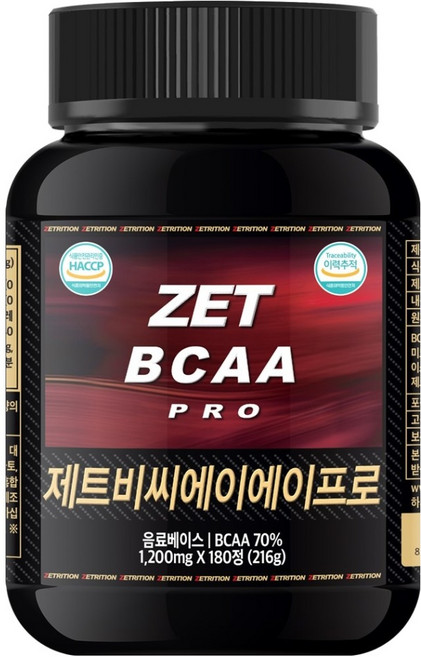 제트리션 제트BCAA프로 1200mg, 180정, 1개