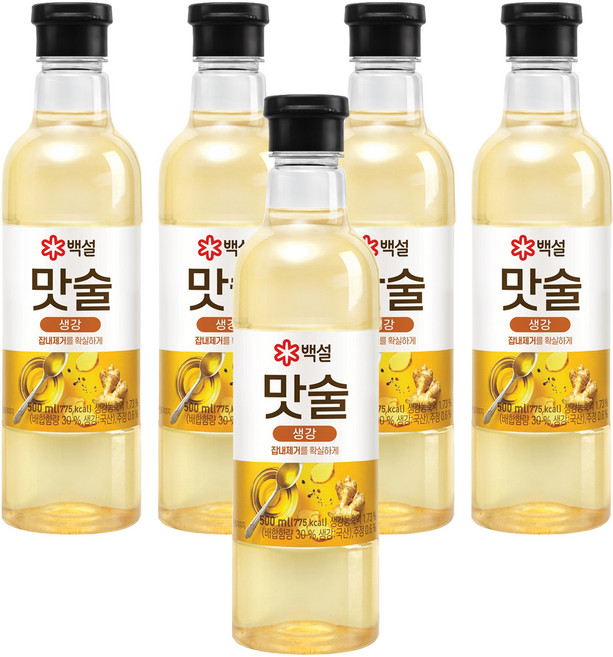 백설 맛술 생강, 500ml, 5개