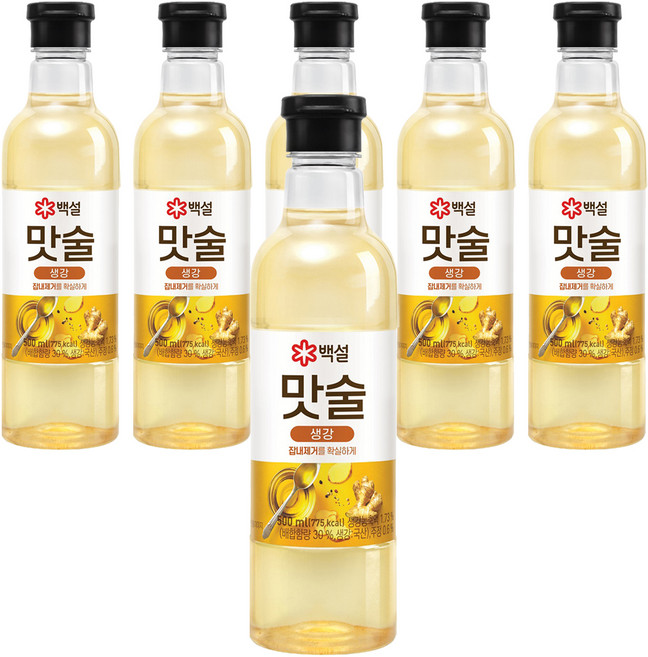백설 맛술 생강, 500ml, 6개