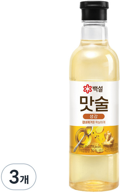 백설 맛술 생강, 500ml, 3개