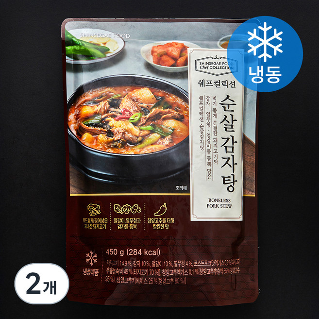 신세계푸드 쉐프컬렉션 순살 감자탕 (냉동), 450g, 2개