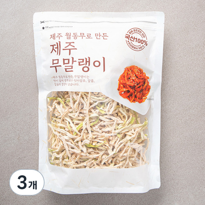 산들 제주 무말랭이, 600g, 3개