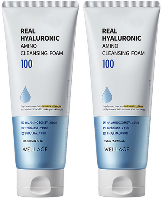 WELLAGE 唯拉珠 胺基酸泡沫洗面乳, 2個, 150ml