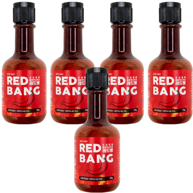 요릿 매운맛시즈닝 레드뱅, 50g, 5개