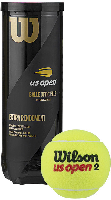 Wilson US OPEN XD TBALL 罐裝網球 3入, Opticyellow, 3個