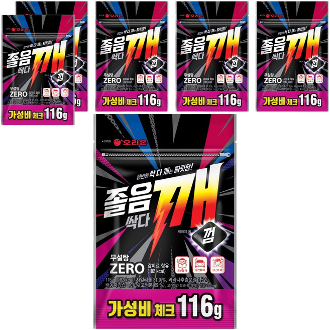 오리온 졸음싹다깨껌 리필, 116g, 6개