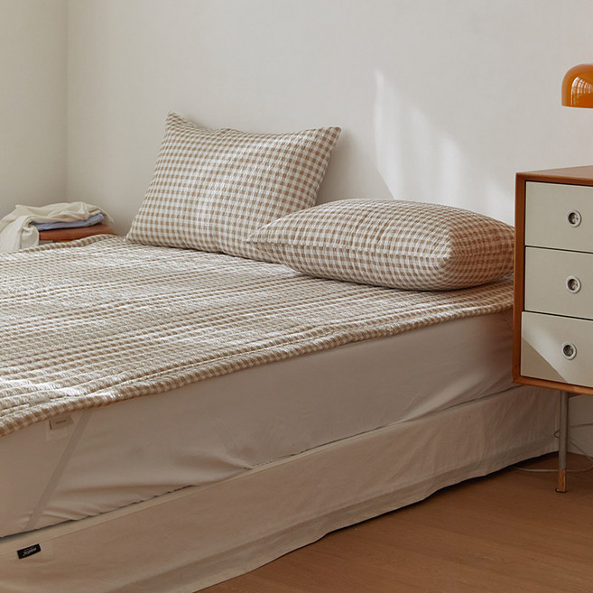 마틸라 디어썸머 시어서커 고정밴드 침대패드, 코지체크