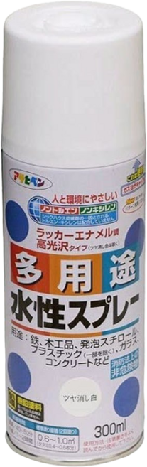 ASAHIPEN 水性室內外多用途噴漆, 奶白, 300ml, 1罐