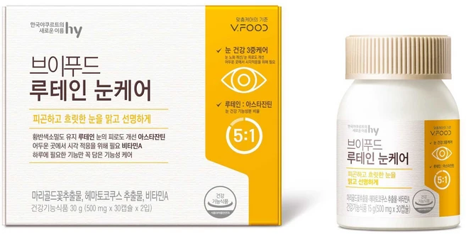 브이푸드 루테인 눈케어, 60정, 1개 - 쿠팡