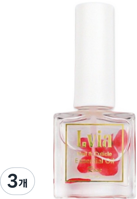 Lvia 玫瑰指緣油瓶, 10ml, 3個