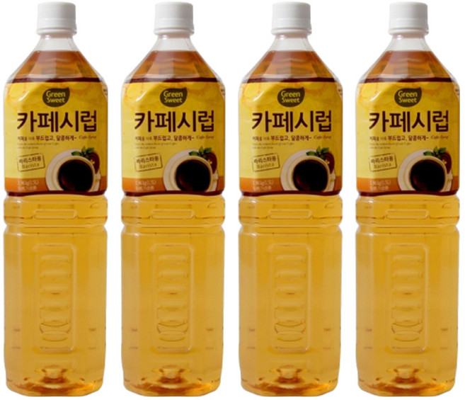 그린스위트 카페시럽, 1.5L, 4개