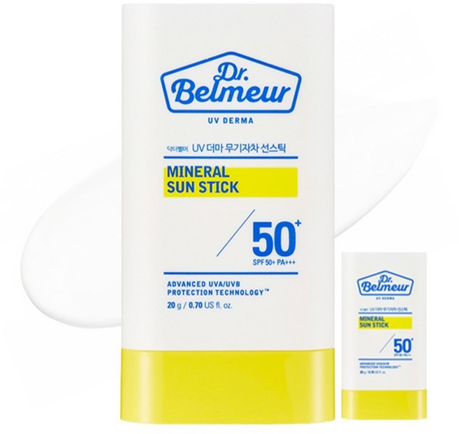 닥터벨머 UV 더마 무기자차 선스틱 SPF50+ PA+++, 20g, 2개