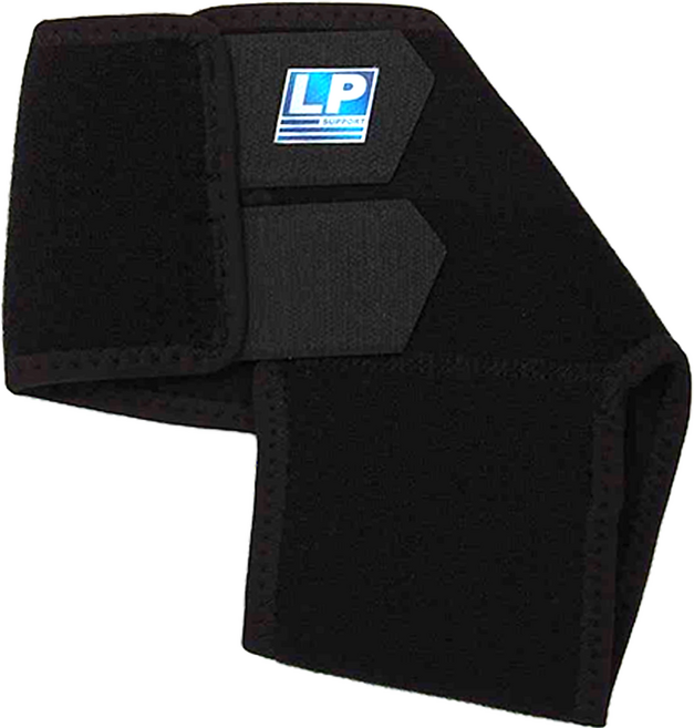 LP SUPPORT 跟鍵開放可調式護踝, 黑色, 1個
