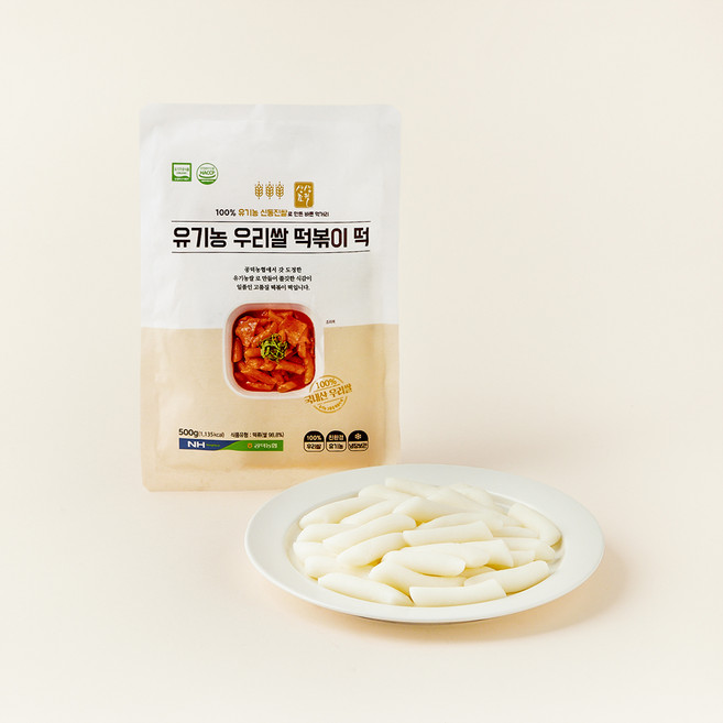 공덕농협농산물가공사업소 유기가공식품 인증 우리쌀 떡볶이떡, 500g, 1개