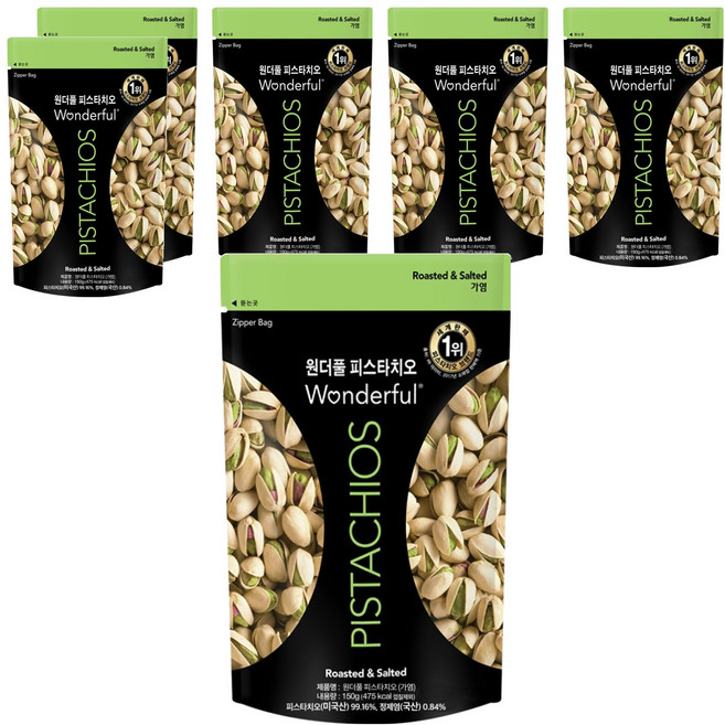 원더풀피스타치오 가염, 150g, 6개