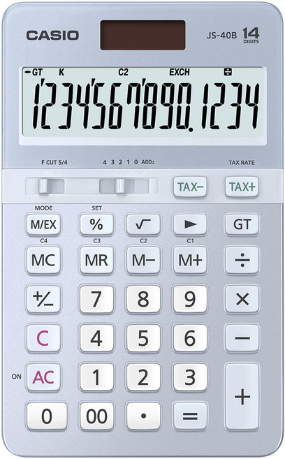카시오 일반 계산기 JS-40B, 블루, 1개
