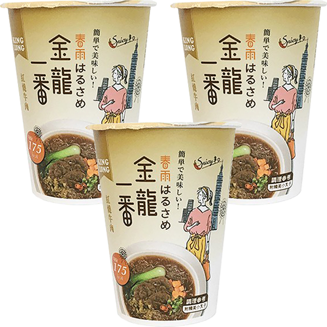 金龍一番 紅燒牛肉杯冬粉 41g, 3入