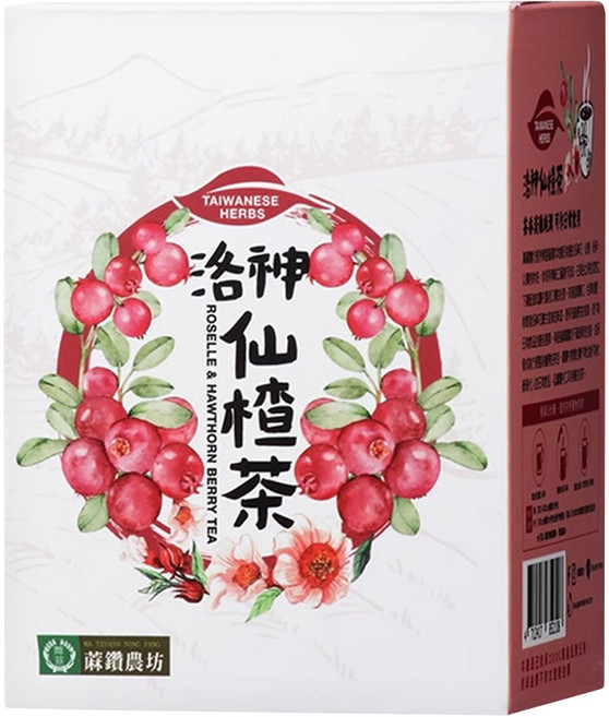 蔴鑽農坊 洛神仙楂茶, 1個, 2g, 12個裝