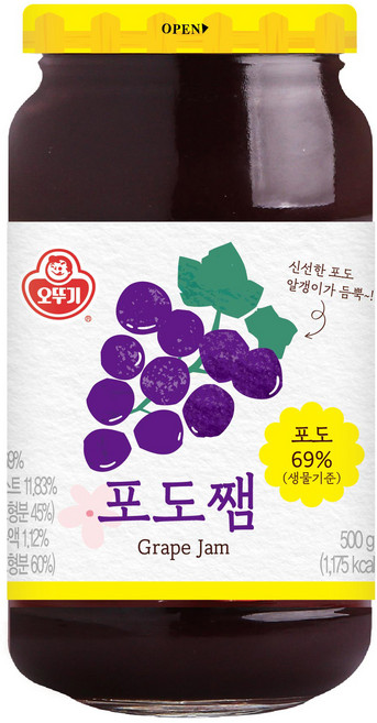 오뚜기 포도쨈, 500g, 1개
