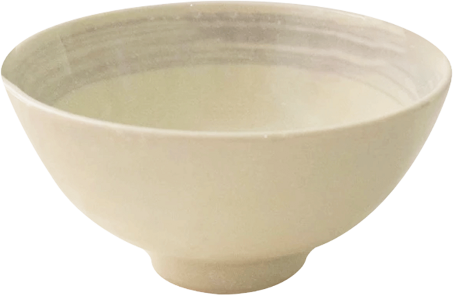 白雪釉灰丸紋4井 陶瓷碗 - 13.5cm x 7cm 350mL 日本製, 白雪釉灰丸紋, 1個