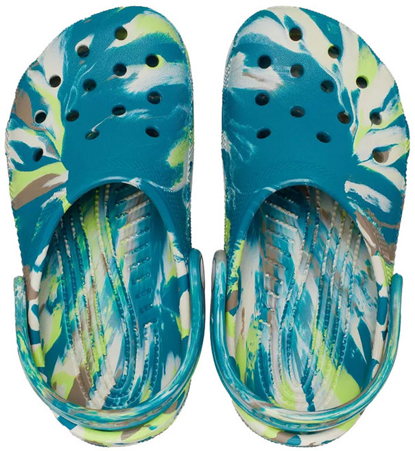 CROCSKIDS 兒童經典大理石紋克駱格 T 206838-3UF