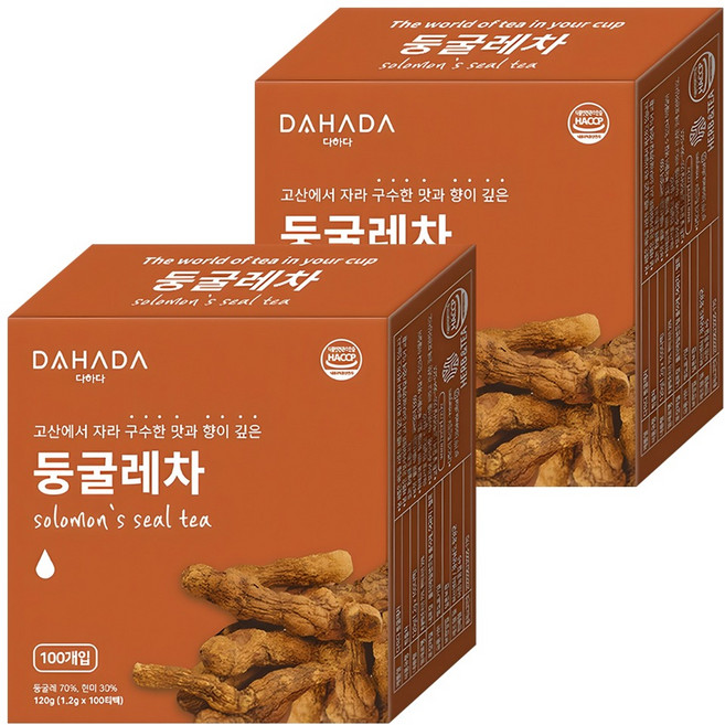 다하다 둥굴레차, 1.2g, 100개입, 2개