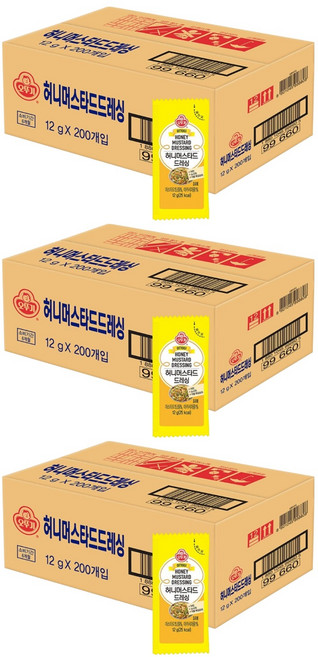 오뚜기 허니머스타드, 12g, 600개