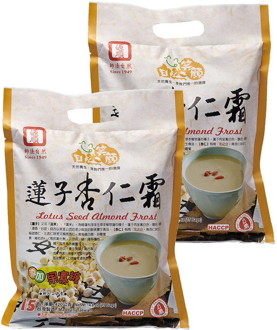 源順食品 自然笑顏 蓮子杏仁霜, 420g, 2袋