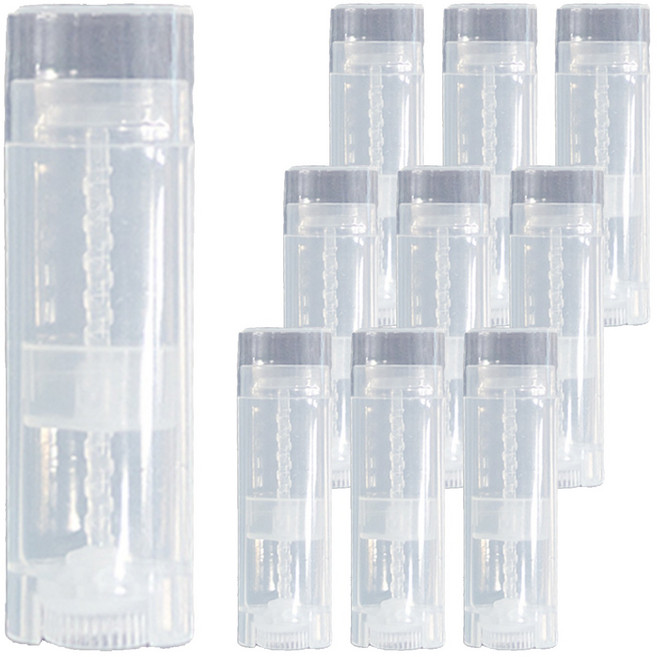 타원형 롤링 스틱 용기 4.5g, 10개, 투명