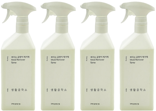 Saengong 生活工作所 噴式除霉劑 蘋果香, 750ml, 4個