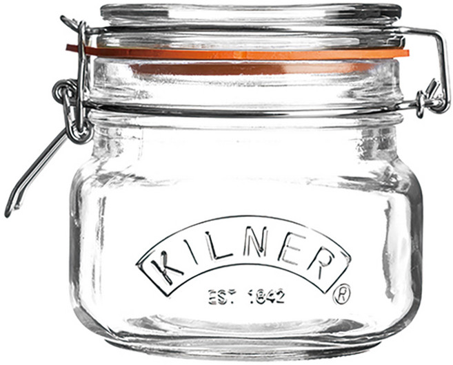 KILNER 多功能扣式密封罐 0.5L 玻璃材質 金屬扣環, 1個