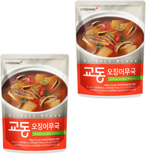 교동식품 오징어무국, 500g, 2개