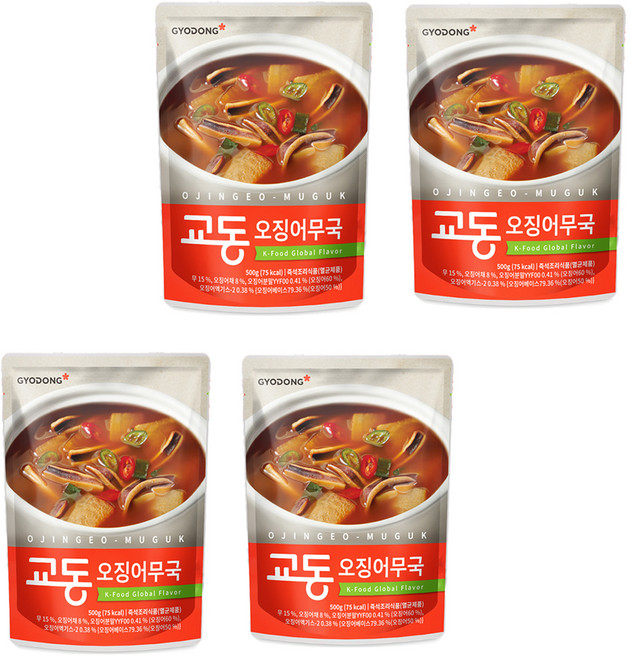 교동식품 오징어무국, 500g, 4개