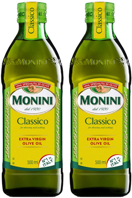 모니니 클라시코 엑스트라버진 올리브오일, 500ml, 2개